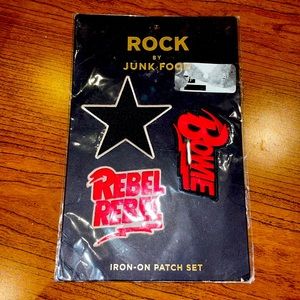 Brand New David Bowie Iron On Patch Set by Junk Food Clothing